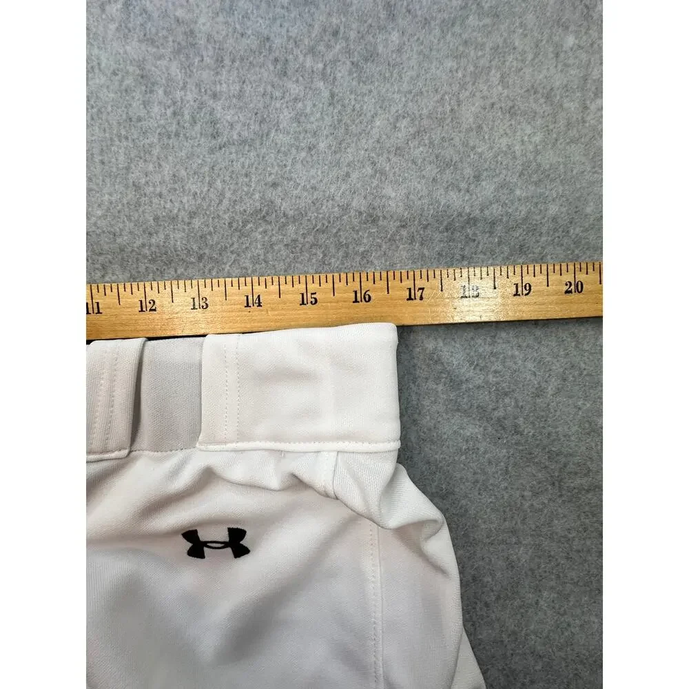 Under Armour Softball Pants Elastic Cuffed Belt Loop Knicker White Large